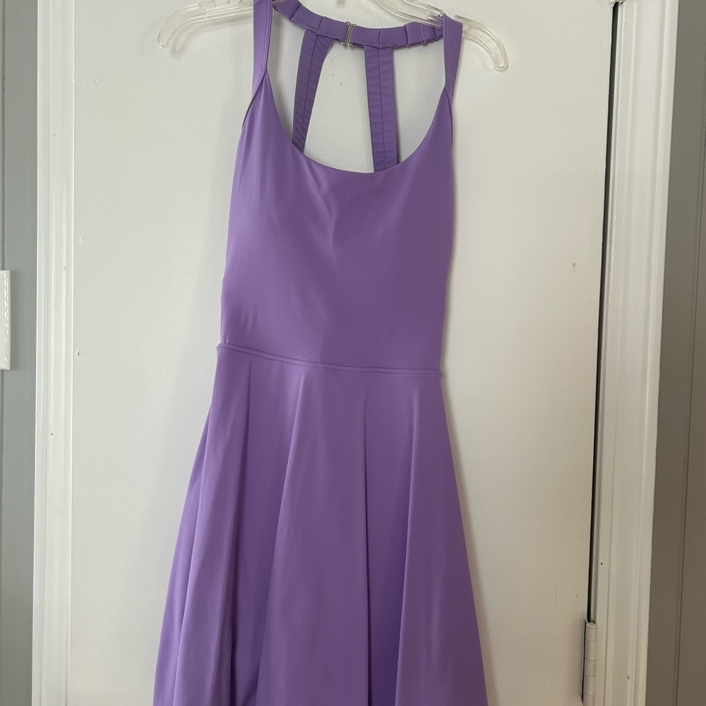 Athletic Purple Backless Dress
